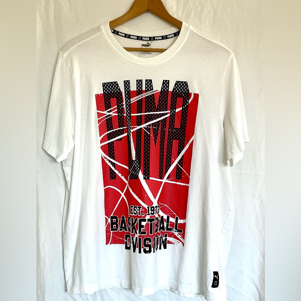 Puma White Crew Neck Tee